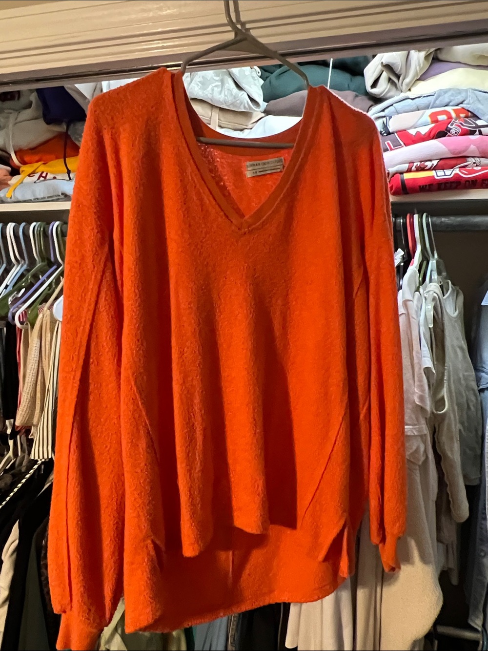 Urban Outfitters Orange V-Neck Women's Sweater
